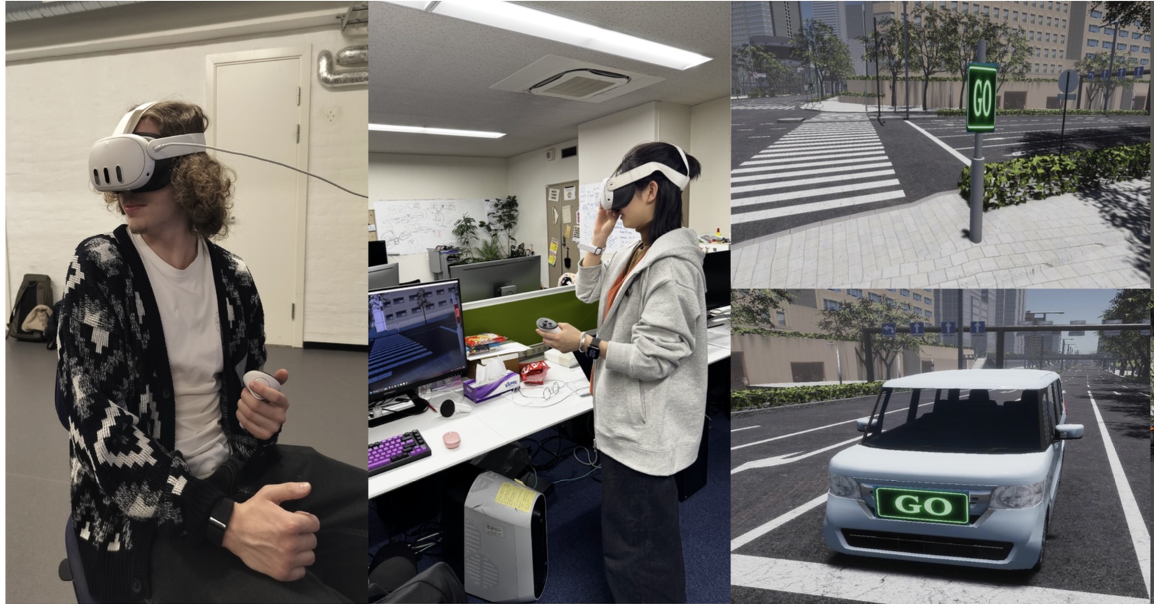 VR scene of SPIU deployed at a crosswalk for cross-cultural evaluation